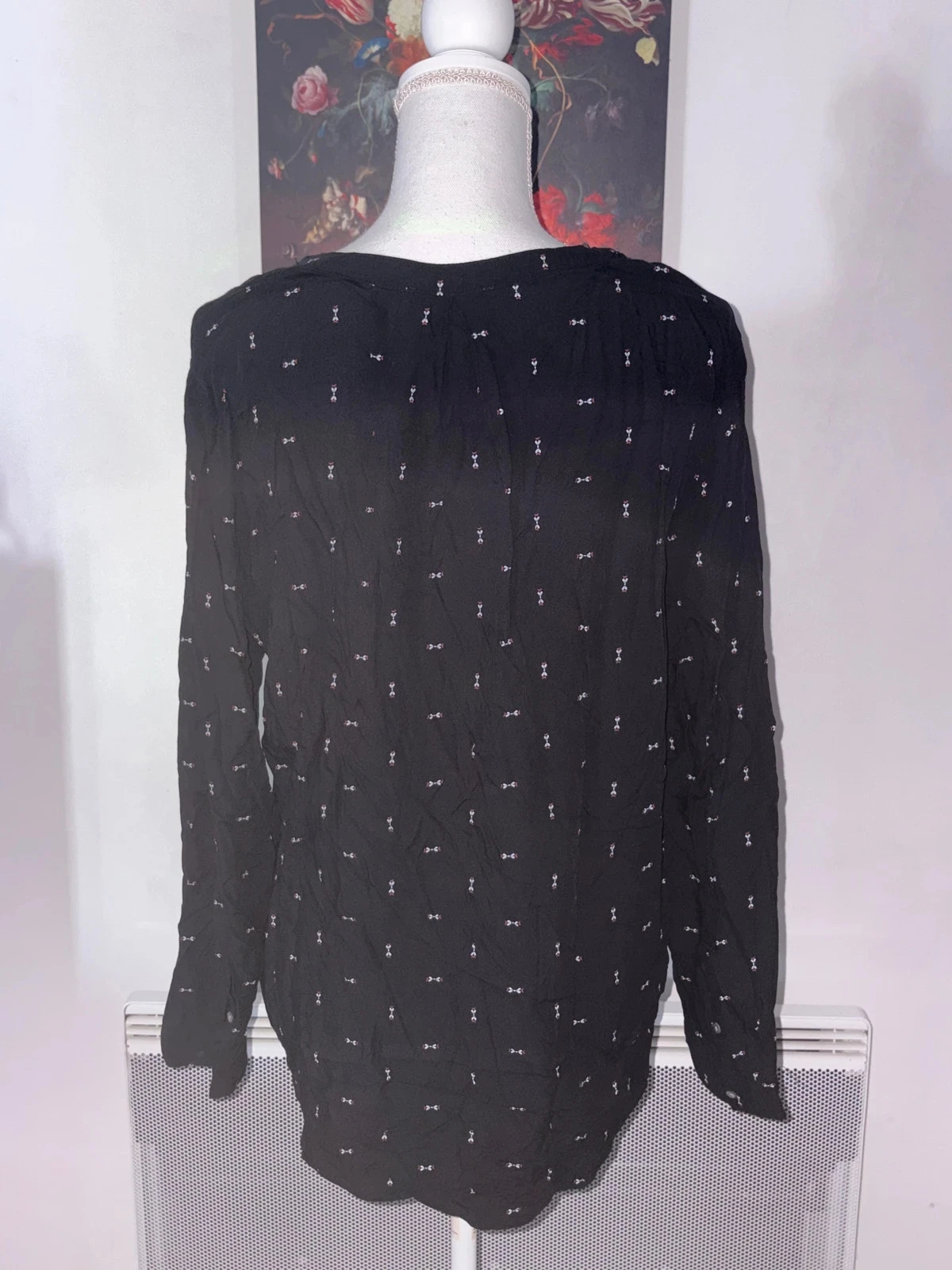 Black long-sleeve blouse by EDC by Esprit size XL / 42 – photo 3